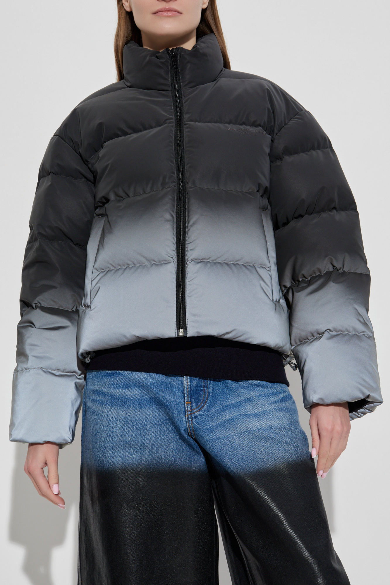 Grey Down jacket with reflective effect Alexander Wang - Vitkac AS